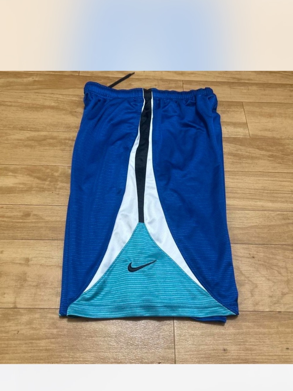Nike Royal Blue and Aqua Boys' Athletic Shorts